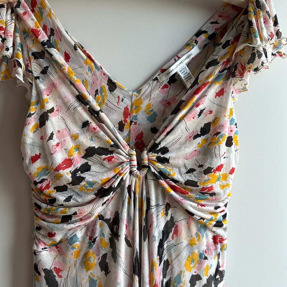 Diane Von Furstenberg Summer Dress Size S- 100% Silk